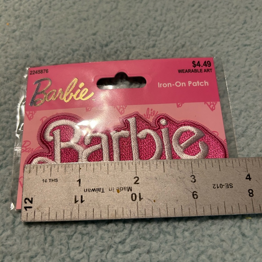 Barbie Pink Script Iron-On Patch - Picture 3 of 15
